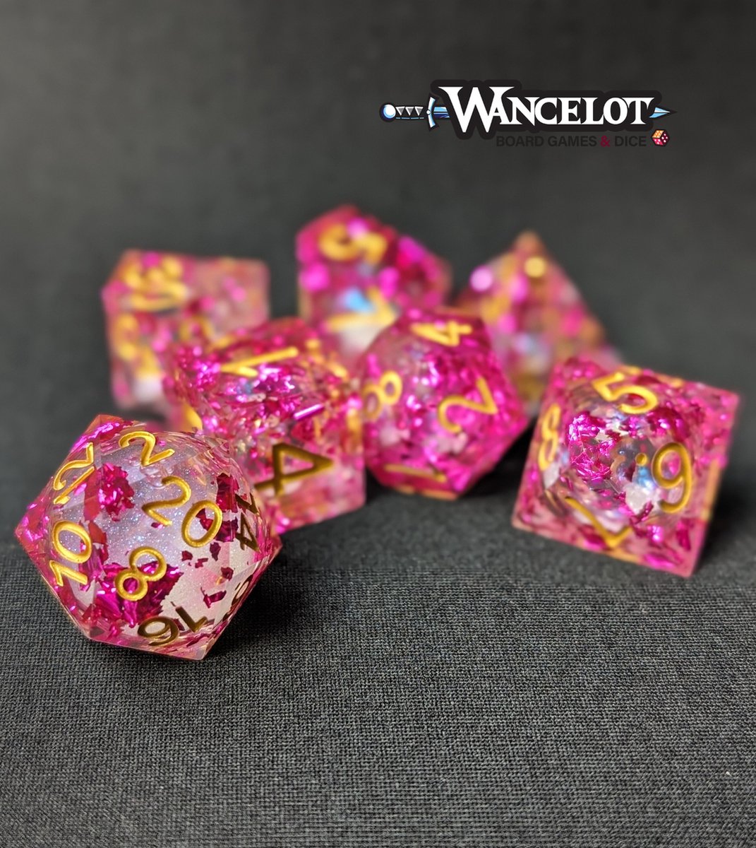 Rosy Blossom DnD Dice Set DnD Dice - Dungeons & Dragons - Dice Set