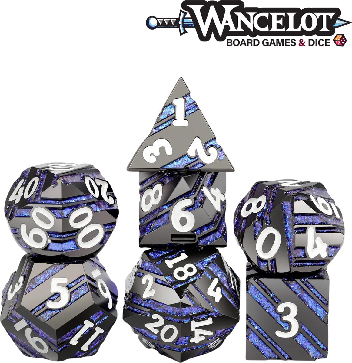 Stellar Obsidian DnD Dice - Dungeons & Dragons - Dice Set