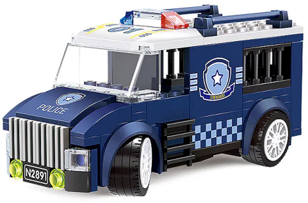 Wange 2891 citycar - politie - gevangenenbus - bouwen - 99 pcs - 6+