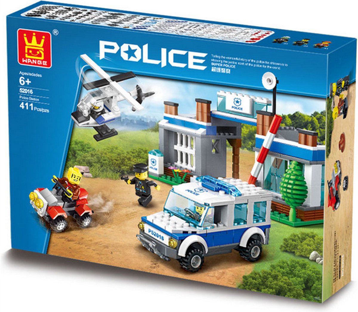 Wange 52016 Police - Politiebureau in het bos 411 bouwstenen