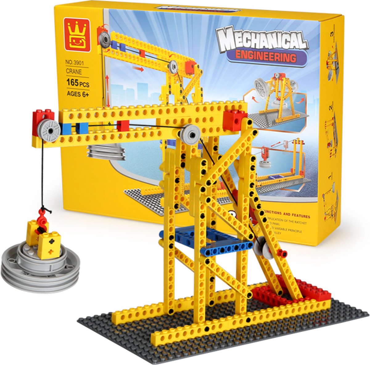 Wange Mechanical Engineering - Compatibel met grote merken - Bouwset 3 in 1 - 165 onderdelen