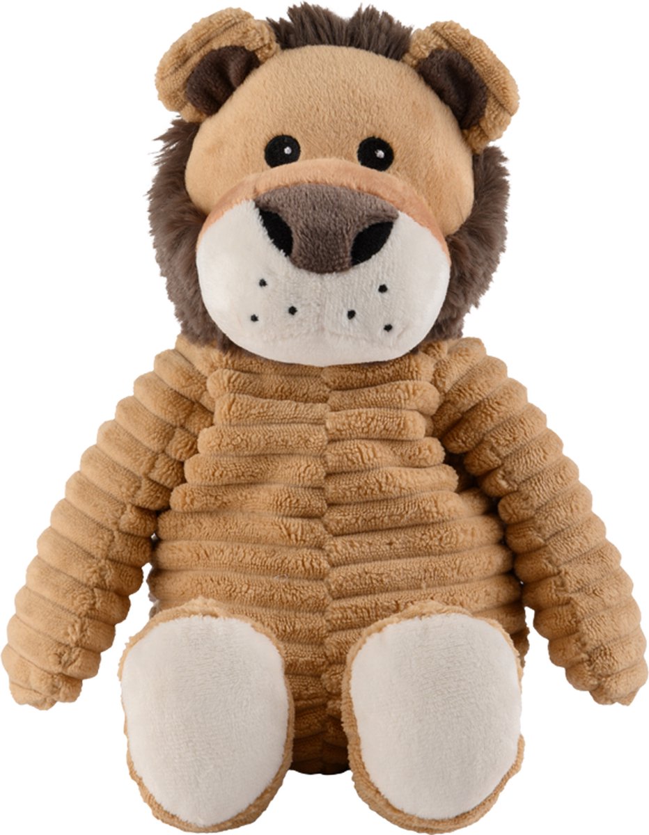Warmies Warmte/magnetron opwarm knuffel - Leeuw - licht bruin - 30 cm - wasbaar - pittenzak