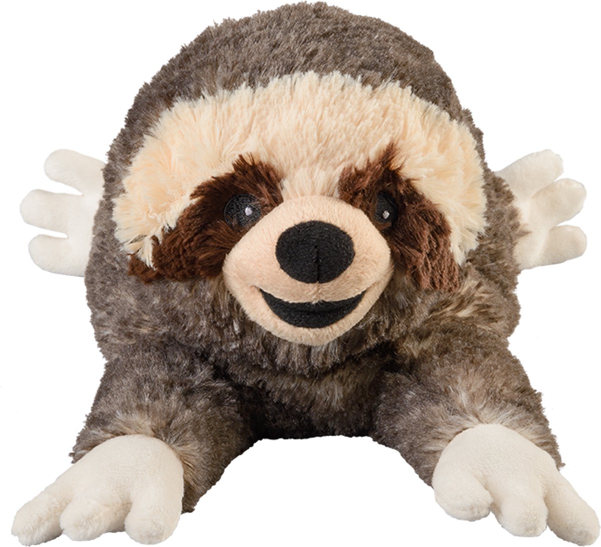 Warmies Warmte/magnetron opwarm knuffel - Luiaard - bruin - 33 cm - pittenzak