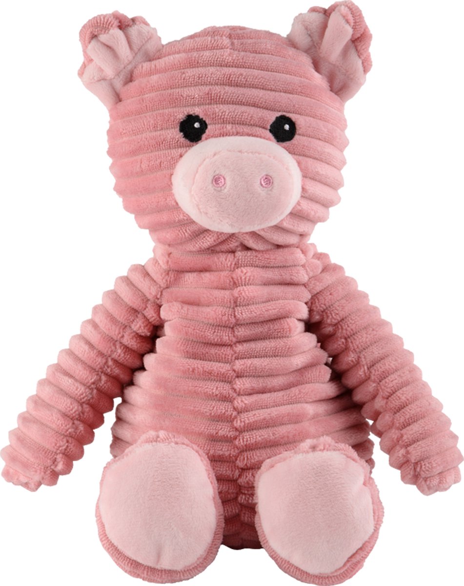 Warmies Warmte/magnetron opwarm knuffel - Varken - roze - 30 cm - wasbaar - pittenzak