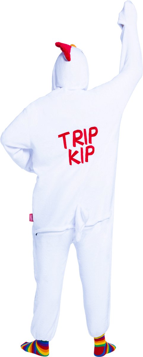 Kippen onesie - dieren onesie - verkleedkleding - carnavalskleding - Carnaval kostuum - dames - heren – volwassenen – Trip kip - maat XS/S
