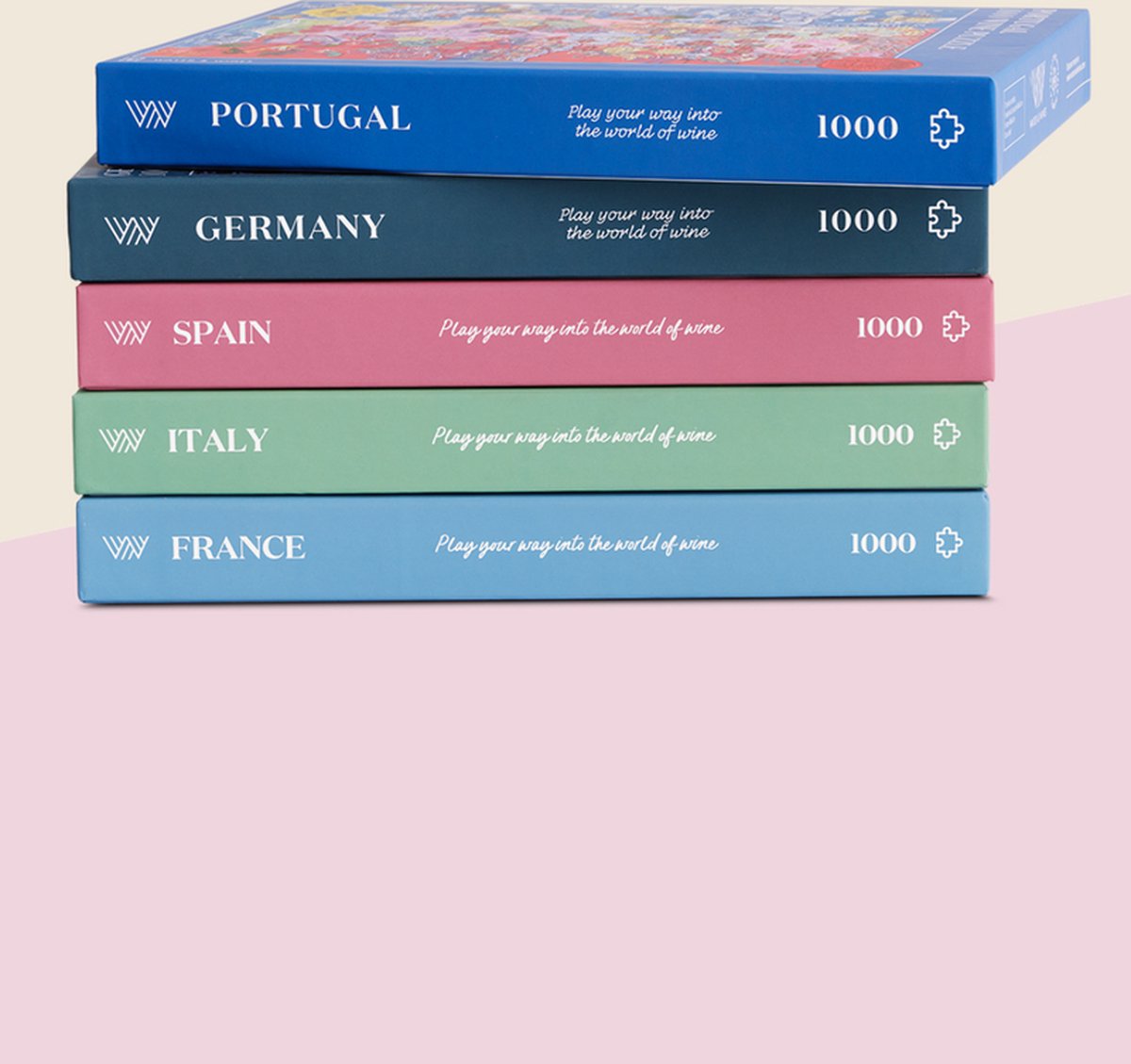 Bundels - Europa - 5 puzzels 1000 stukjes - Frankrijk, Duitsland, Spanje, Italië, Portugal