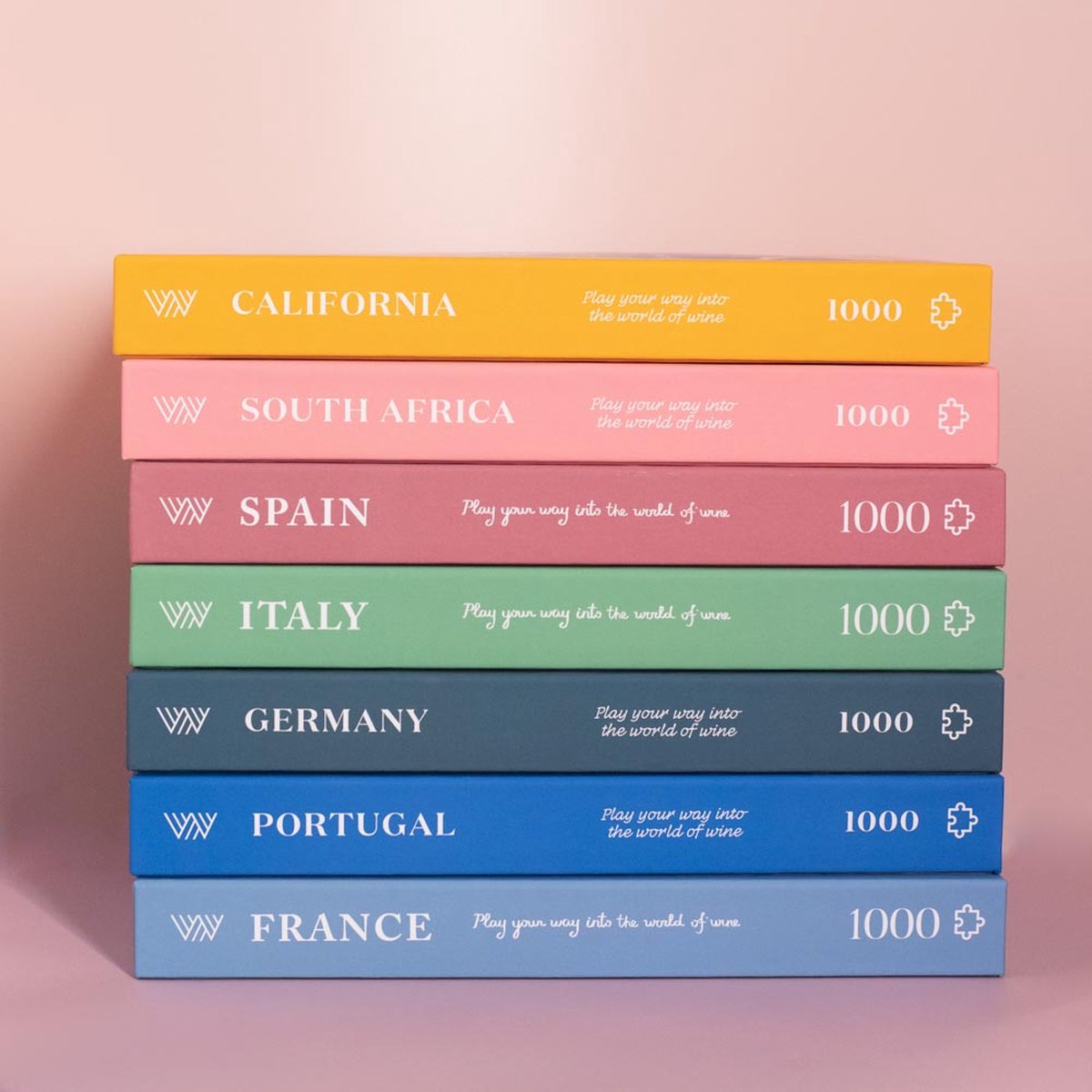 Puzzel - 7 stuks - complete set - wijnlanden - wijnliefhebber