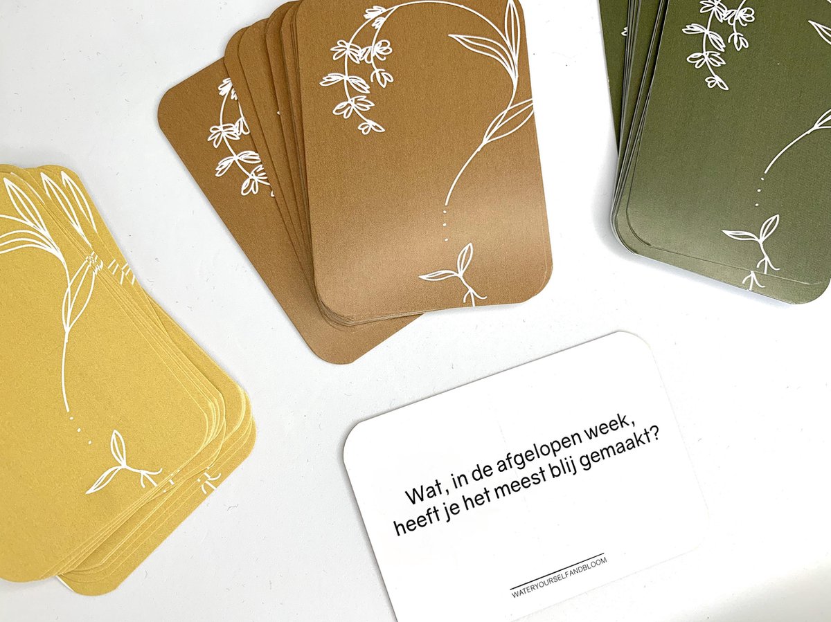 Water Yourself and Bloom® Kaartspel met 50 Betekenisvolle Vragen voor Ouder en Kind