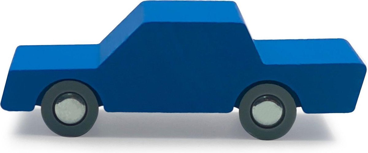 waytoplay heen&weer auto - blue (blauw gekleurd hout)