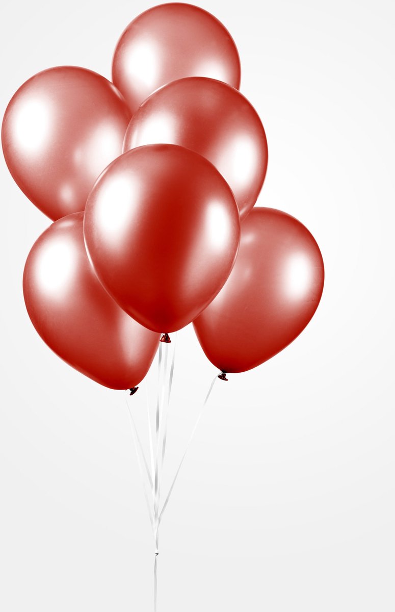 10 Balloons 12″ metallic rood - Thema Feest Party Ballon