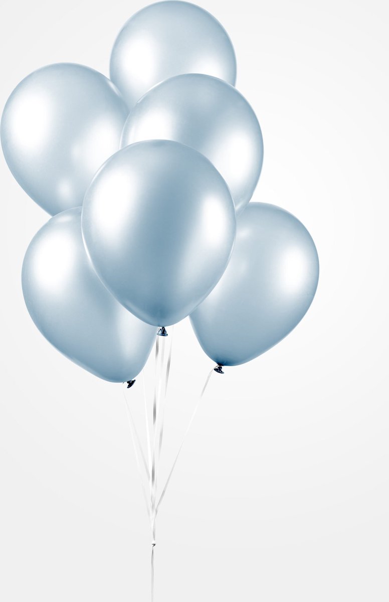 10 Balloons 12″ pearl licht blauw - Thema Feest Party Ballon