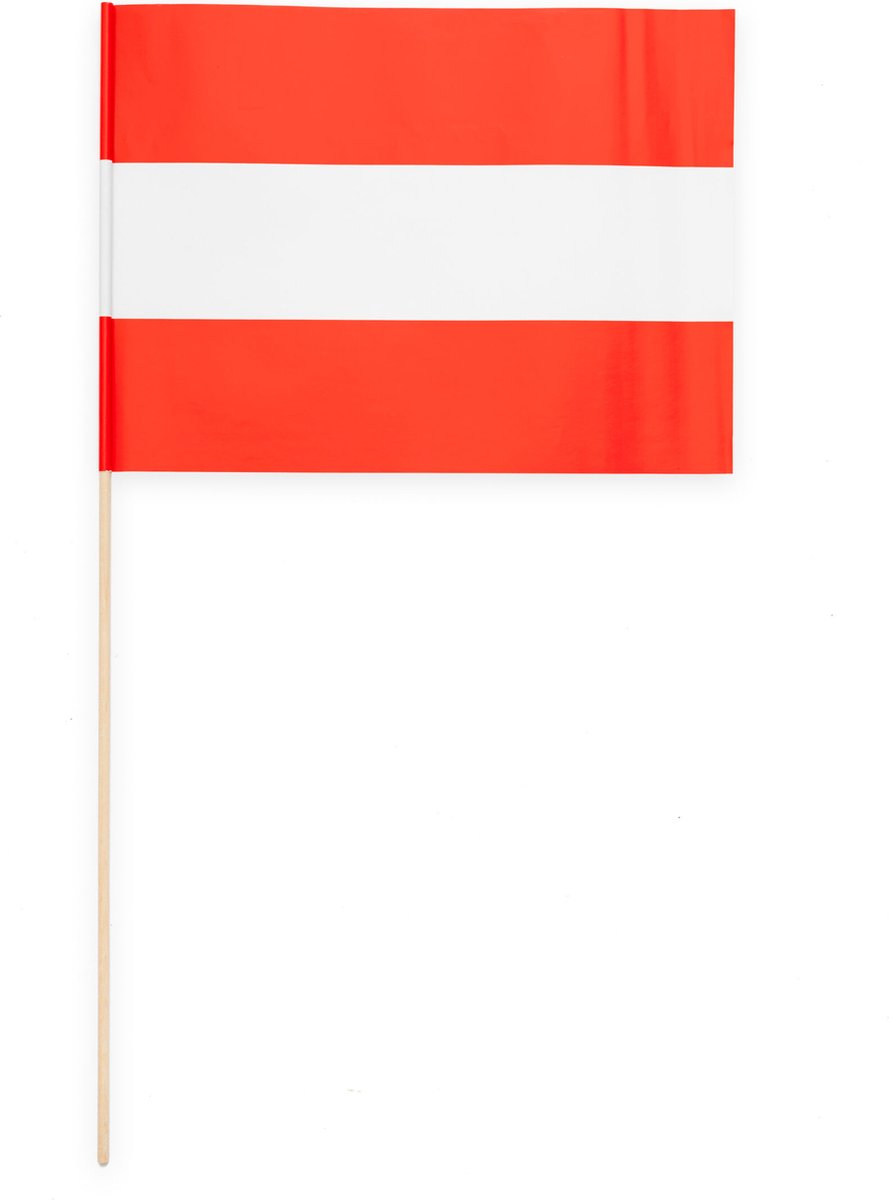 10 Papieren zwaai vlaggen 20 x 30 centimter Oostenrijk
