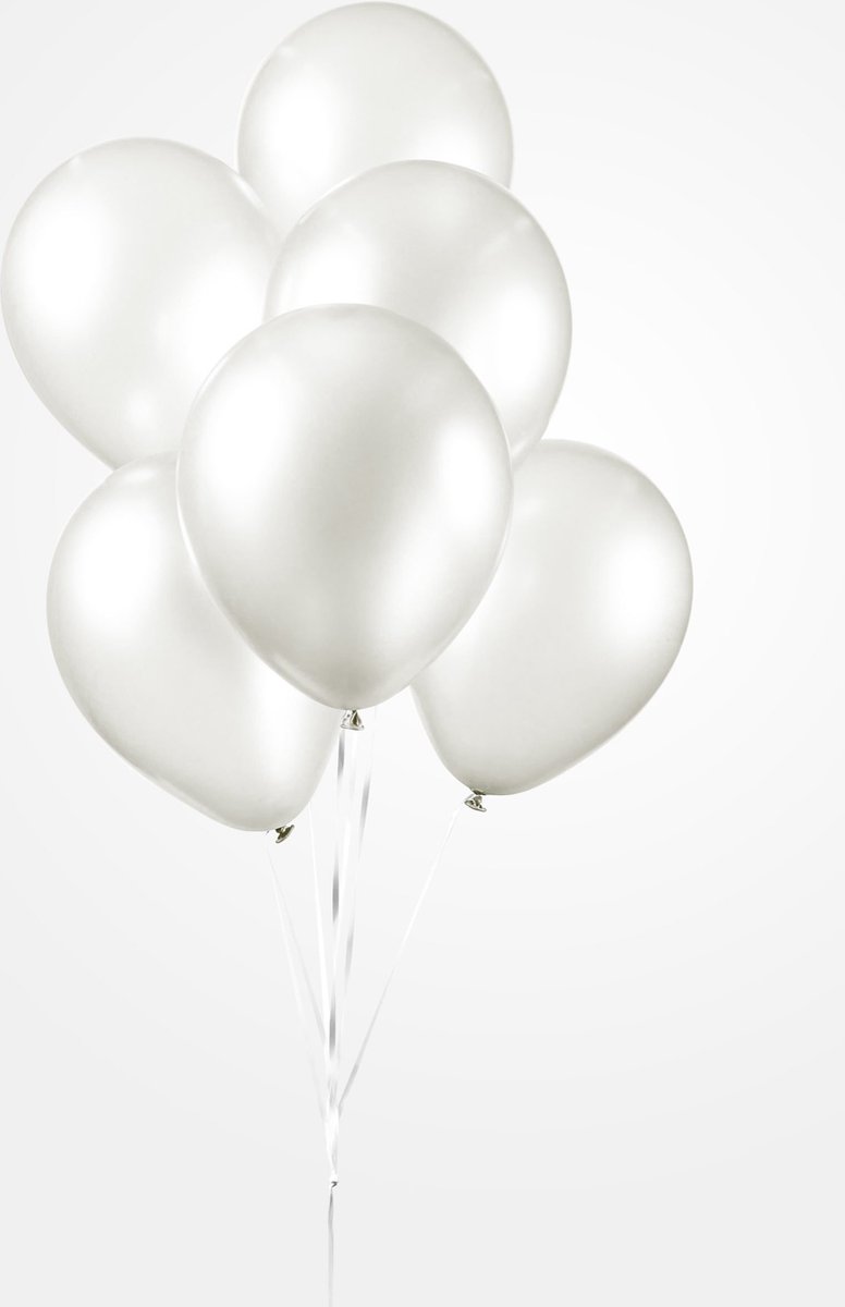 100 Balloons 12″ pearl wit - Thema Feest Party Ballon