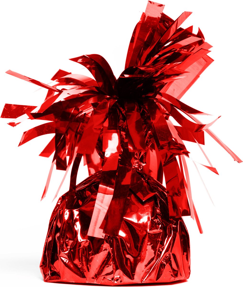 12x Ballon gewichtje Rood 170 gram -   Gewicht Ballonnen Feest Accesoires Thema Party Tafeldecoratie Tafel Decoratie
