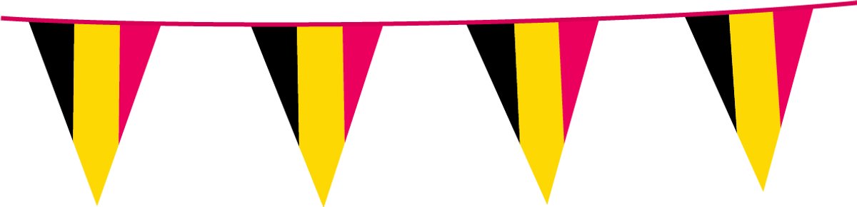 12x Vlaggenlijn België 10 Meter - Voetbal EK WK Landen Land Feest Versiering Decoratie