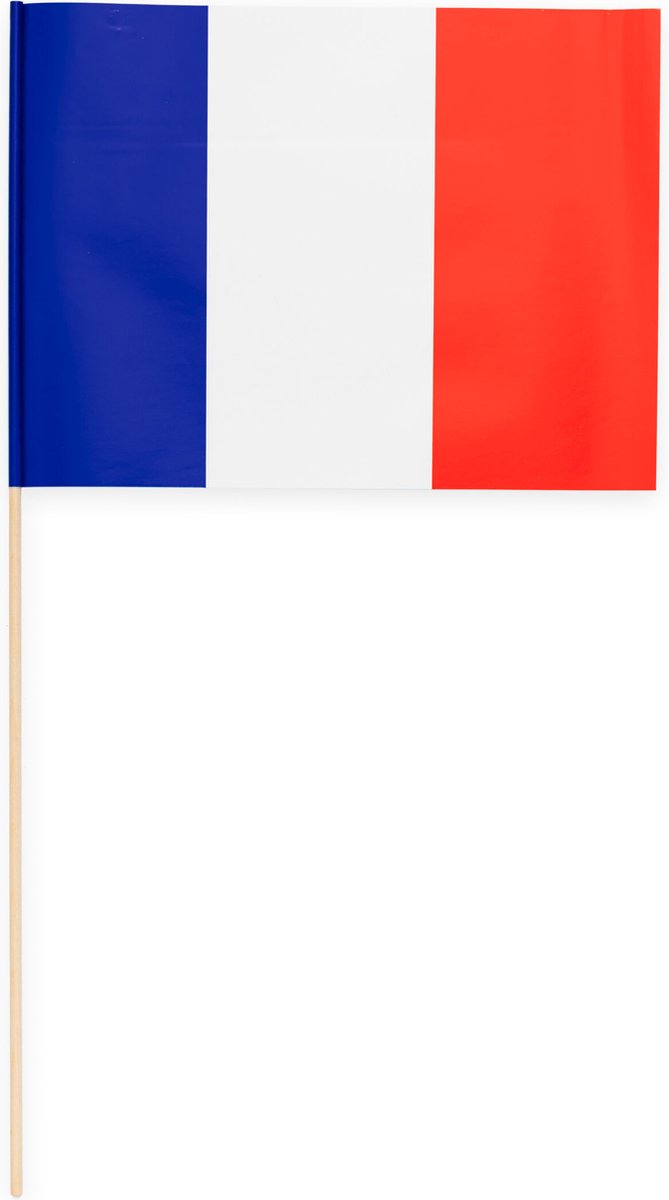 20 Papieren zwaai vlaggen 20 x 30 centimter Frankrijk