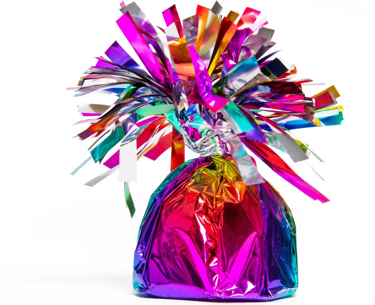 24x Ballon gewichtje Regenboog 170 gram -   Gewicht Ballonnen Feest Accesoires Thema Party Tafeldecoratie Tafel Decoratie