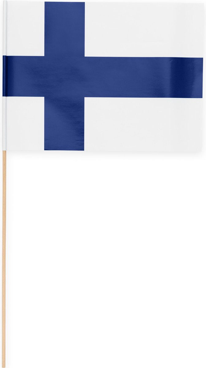 30 Papieren zwaai vlaggen 20 x 30 centimter Finland