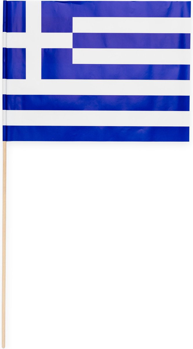 30 Papieren zwaai vlaggen 20 x 30 centimter Griekenland