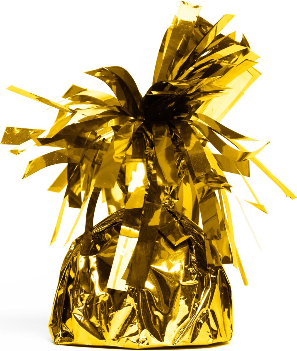 36x Ballon gewichtje Goud 170 gram - Ballongewicht Gewicht Ballonnen Feest Accesoires Thema Party Tafeldecoratie Tafel Decoratie