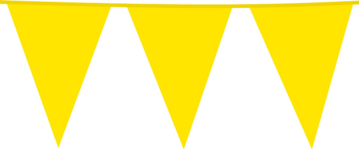 3x Giga Vlaggenlijn Geel 30x45cm 10 meter XXL - Verjaardag Feest Party Festival Poolparty Decoratie