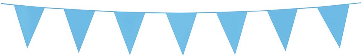 3x Mini Vlaggenlijn Baby Blauw 3 meter - Verjaardag Feest Party Festival Poolparty Decoratie