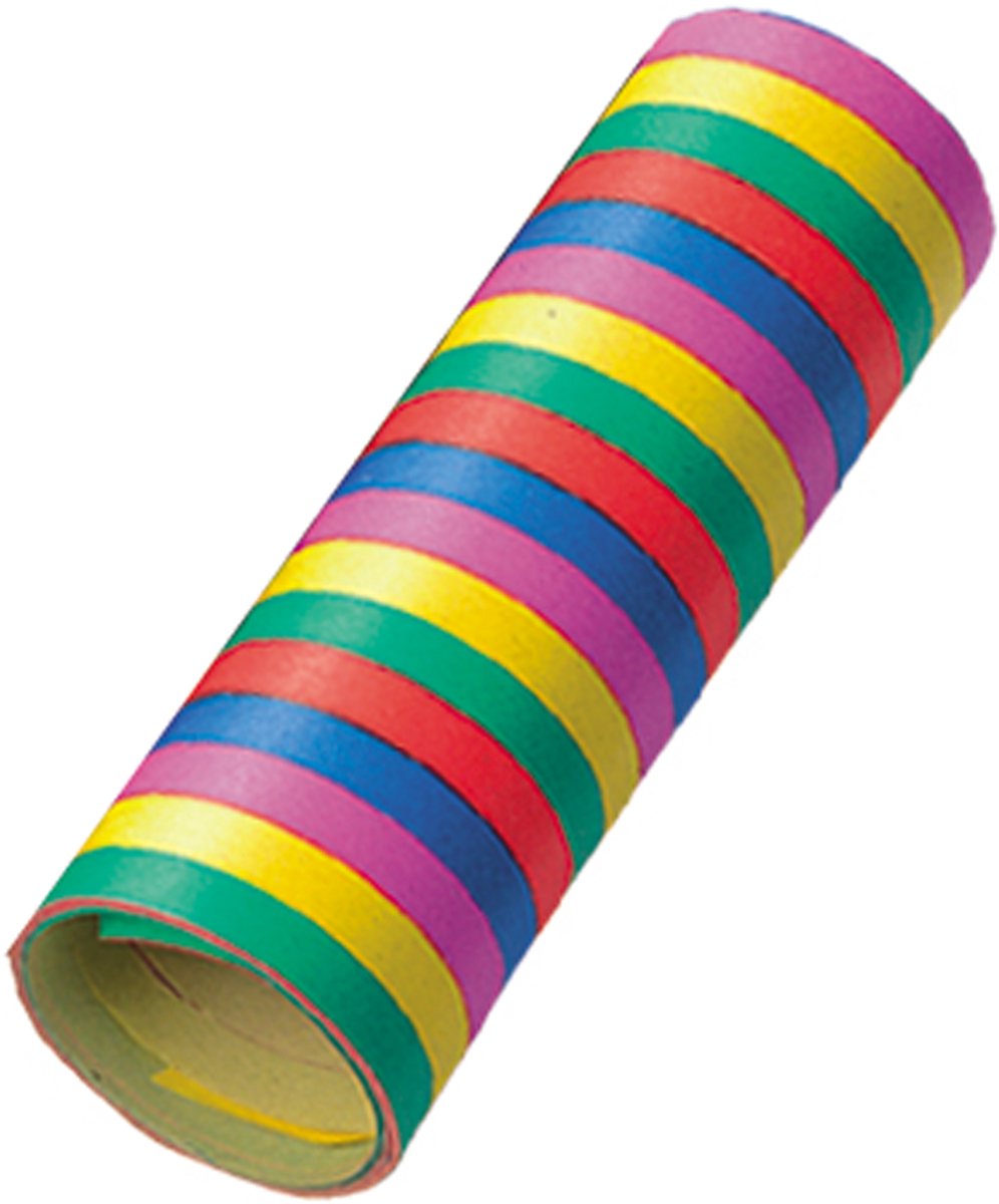 3x   rollen gekleurd - Feest Versiering Carnaval Decoratie Optoch   Serpetine
