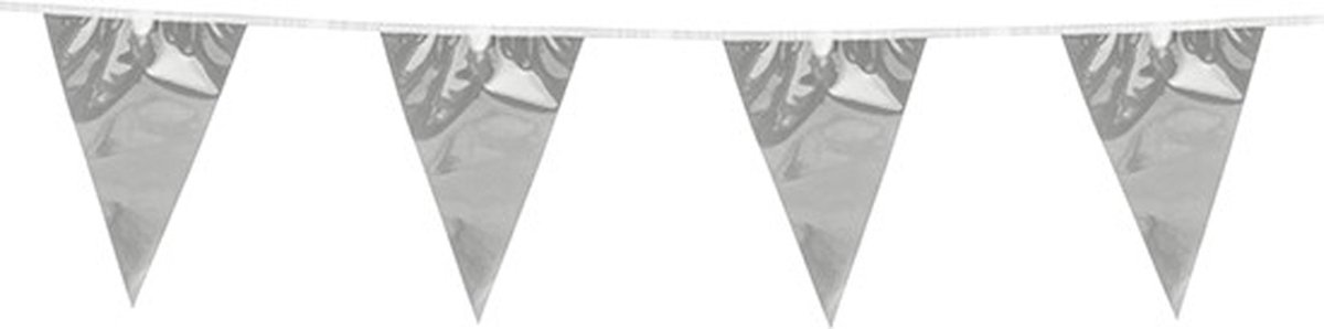 3x Vlaggenlijn Metallic Zilver 10 meter - Verjaardag Feest Party Festival Poolparty Decoratie