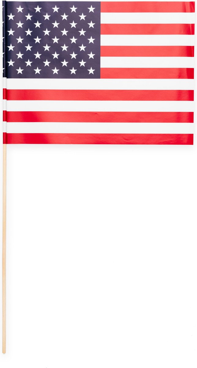 40 Papieren zwaai vlaggen 20 x 30 centimter USA / Amerika