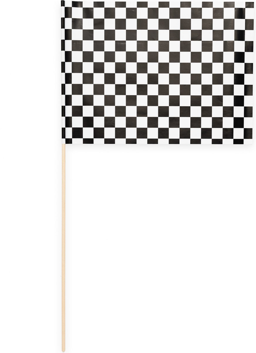 50 Papieren zwaai vlaggen 20 x 30 centimter Race / Formule 1