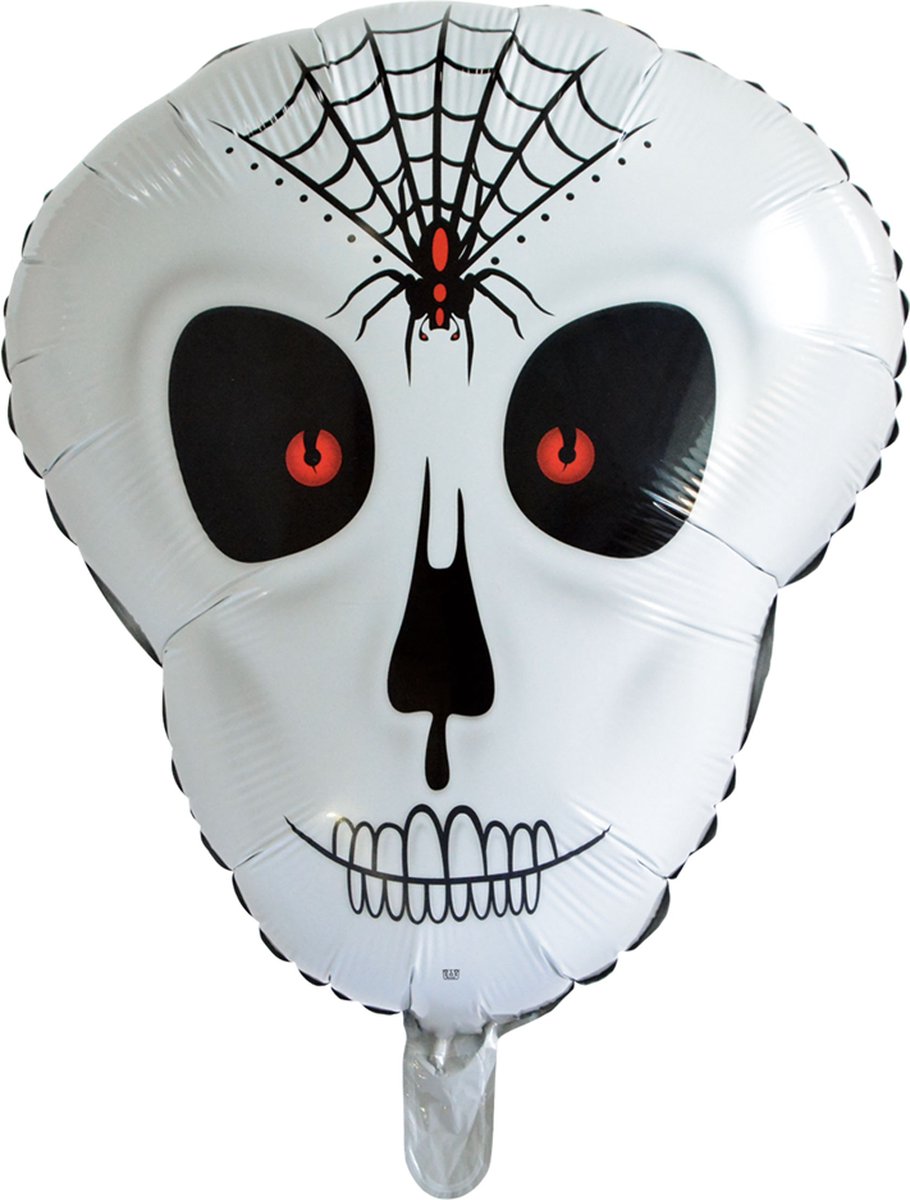 6x Folieballon vorm 50x62cm schedel - Halloween Scary Eng Party Thema Feest
