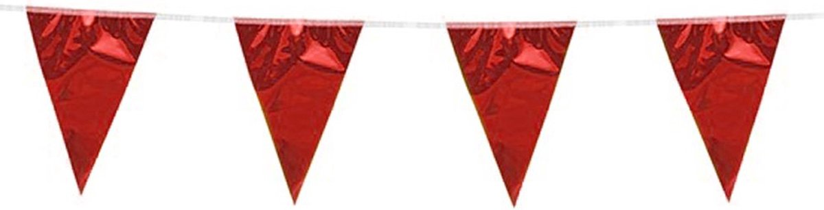 6x Vlaggenlijn Ruby Red 10 meter - Verjaardag Feest Party Festival Poolparty Decoratie