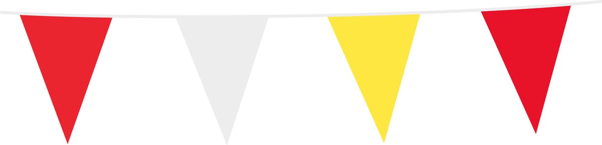 Vlaggenlijn Rood / Wit / Geel 10 meter - Vlaggenlijn Vlag Vlaglijn Festival Feest Party Feest Thema