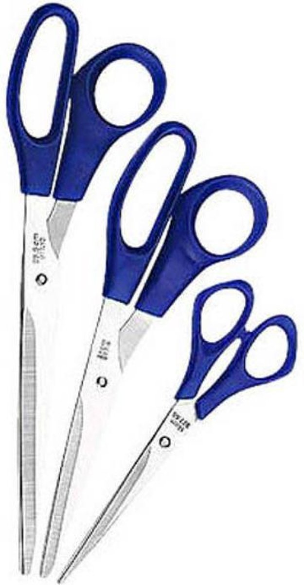 WEDO - 3-Delige Set - Roestvrijstalen Scharen - Universele Scharen - 16cm/21cm/25,5cm