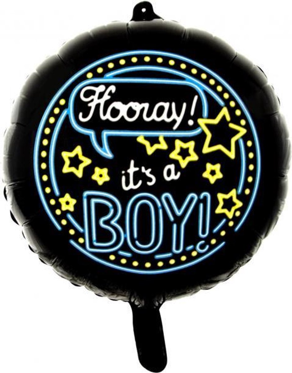 Wefiesta Folieballon Its A Boy Rond 46 Cm Zwart/blauw