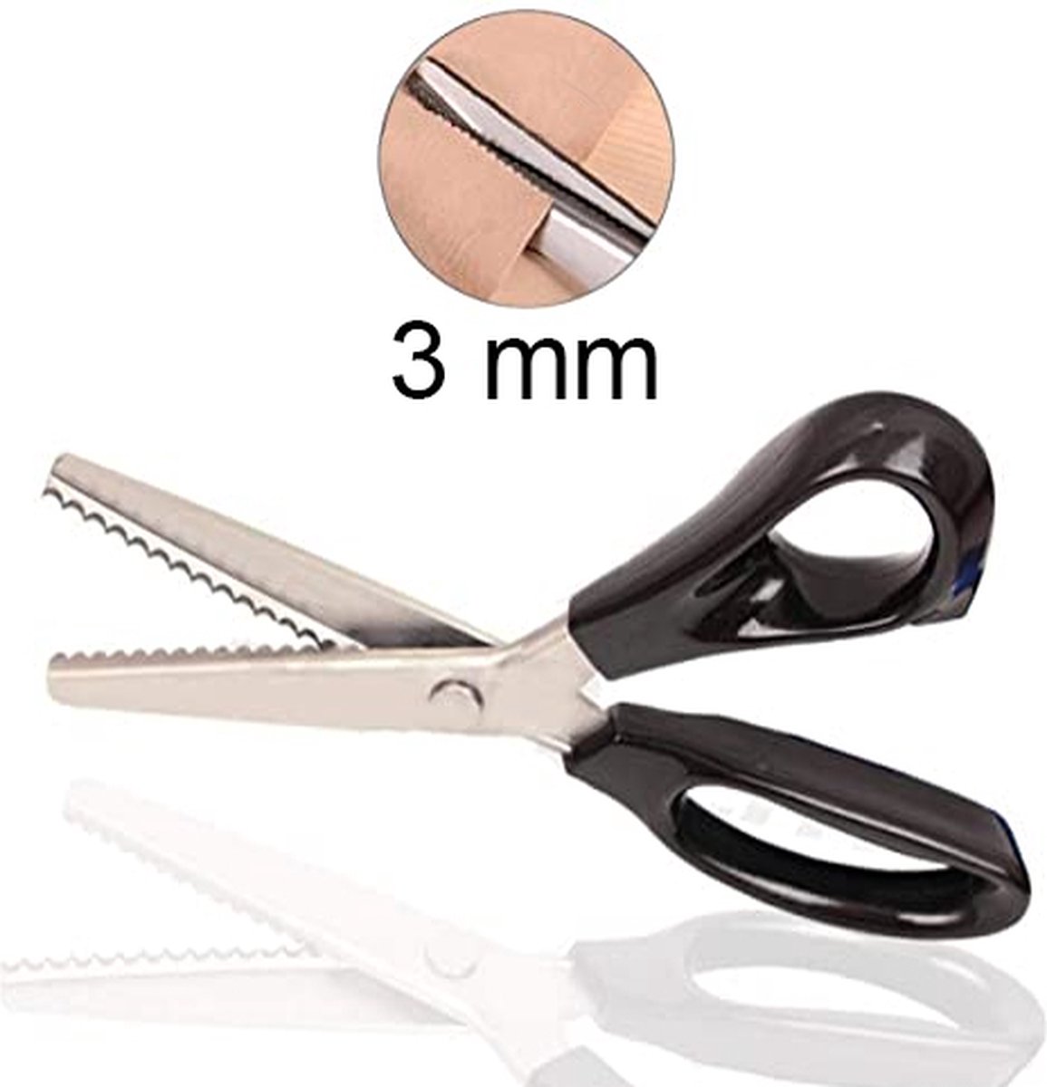 Professionele Kartelschaar Kleermakersschaar - Golven - StofSchaar 24 CM - Duurzaam Stoffenschaar / Stofschaar - Geschikt voor Stof / denim / Leer / Schaar Kartels Zig Zag schaar - Coupeuseschaar kledingschaar -