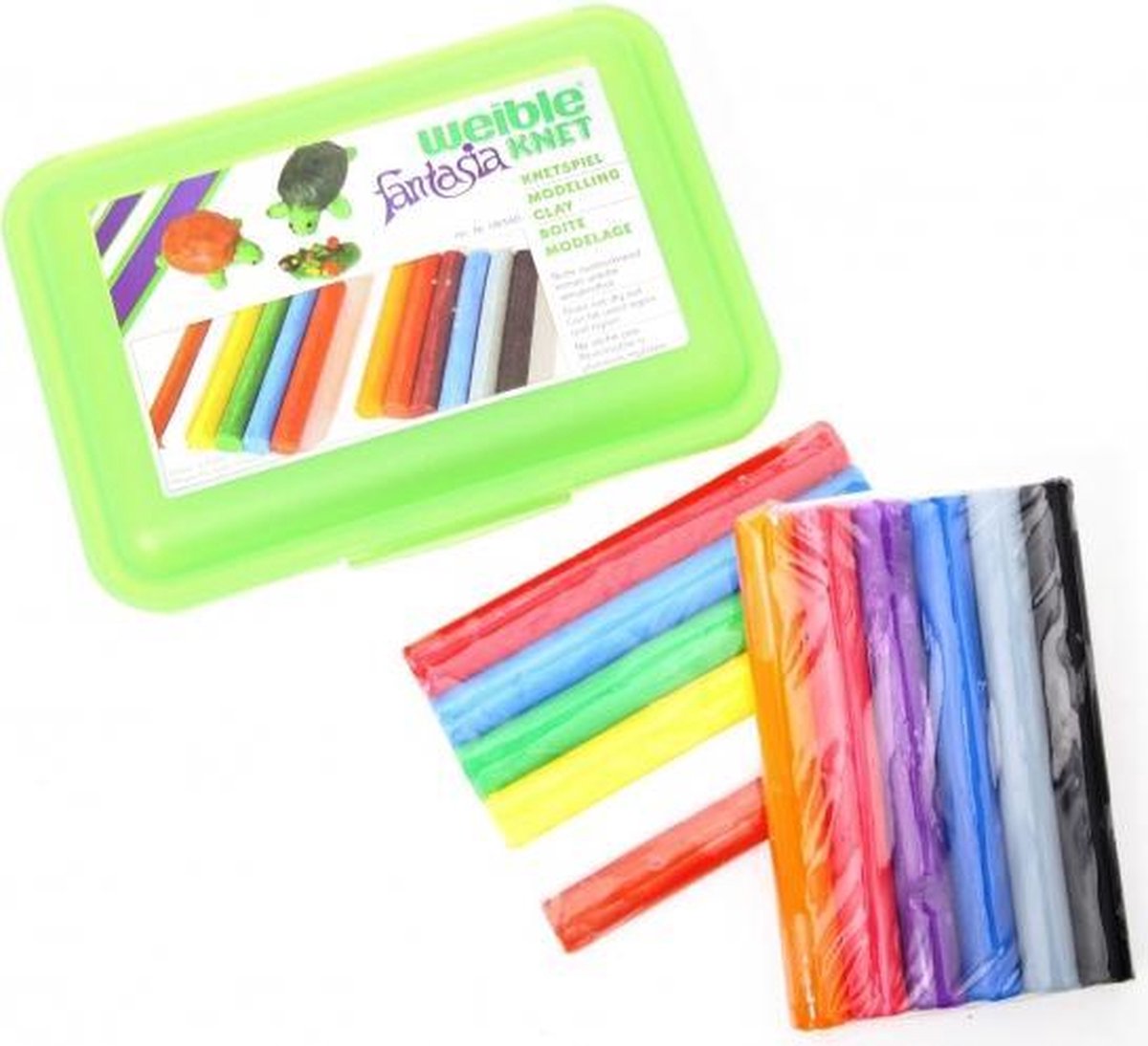 School-kleibox met 12 rollen fantasie klei