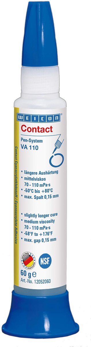 WEICON Contact VA 110 – Cyanoacrylaatlijm 60 g – NSF-zulke kleurloos
