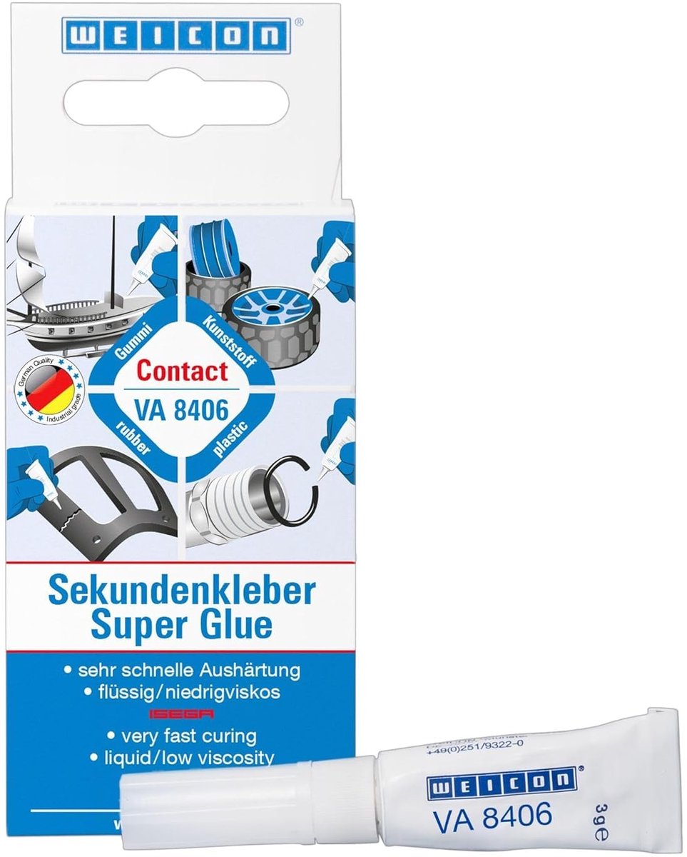 WEICON Contact VA 8406 – Cyanoacrylaatlijm – 3 g – transparant