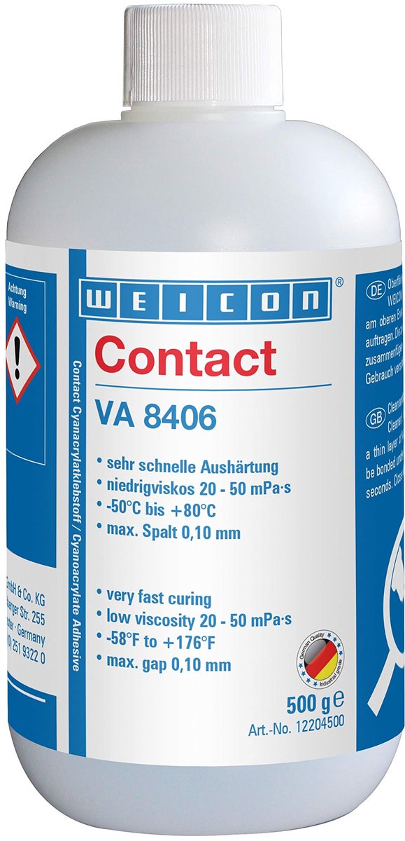 Weicon Contact VA 8406 – Cyanoacrylaatlijm 500 g – Kleurloos voor kunststof