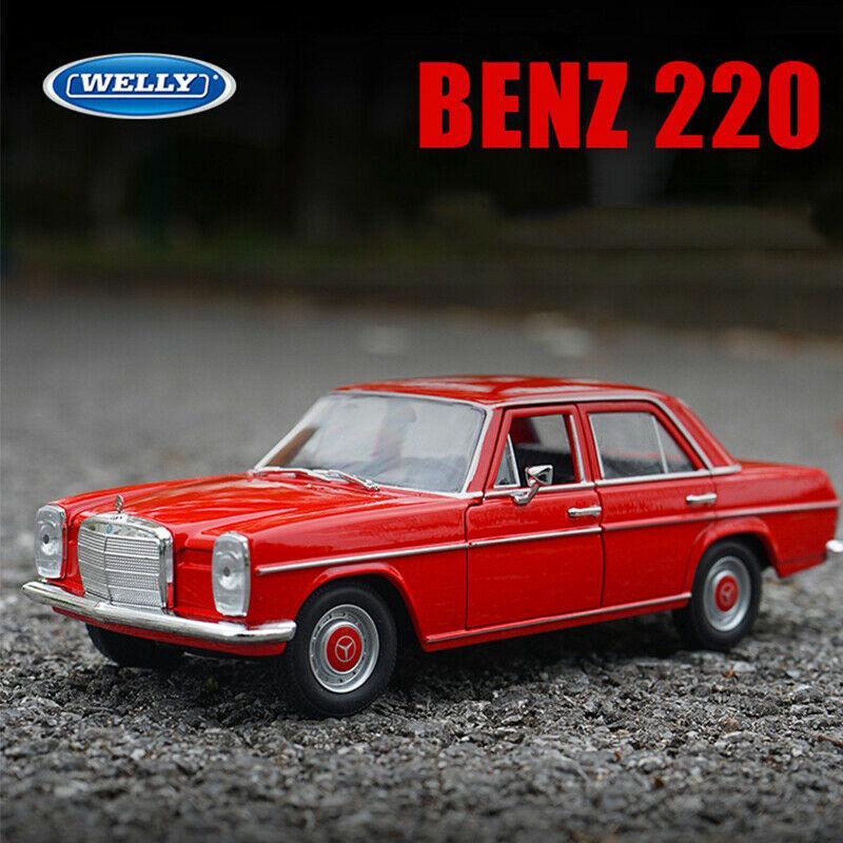 Mercedes-Benz 220 ( W115 ) Rood 1-24 Welly