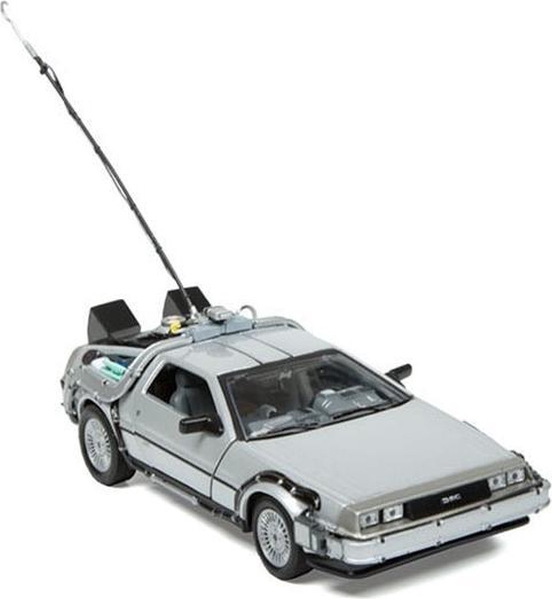 Modelauto DeLorean DMC  Back to the Future grijs 1:24 - speelgoed auto schaalmodel