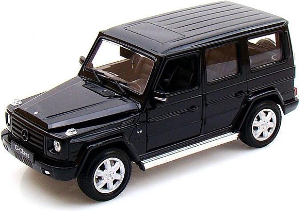 Modelauto Mercedes-Benz G-Klasse SUV zwart 19 x 7 x 8 cm - Schaal 1:24 - Speelgoedauto - Miniatuurauto
