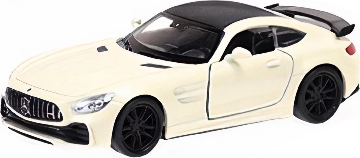 Welly Schaalmodel Mercedes Amg Gtr 12 Cm Staal Crème