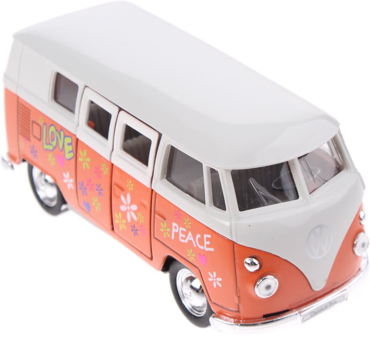 Welly Schaalmodel Volkswagen Bus Met Print Oranje