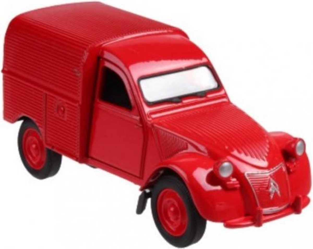 busje Citroen 2CV Fourgonnette 12 cm die-cast rood