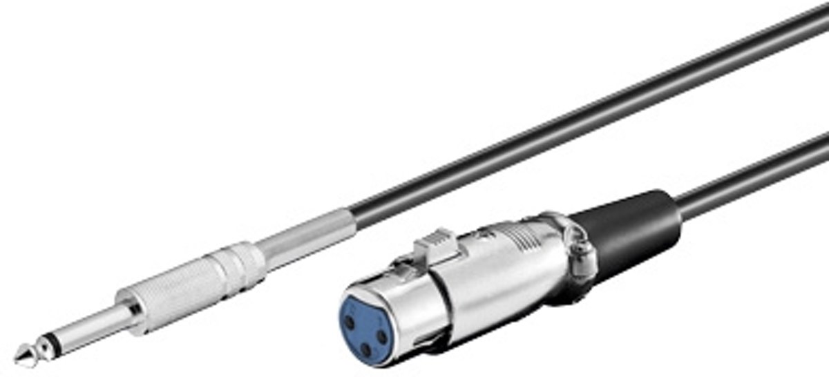 Wentronic MIC 0600 6.0m SB 6m 6.35mm XLR (3-pin) Zwart, Zilver audio kabel