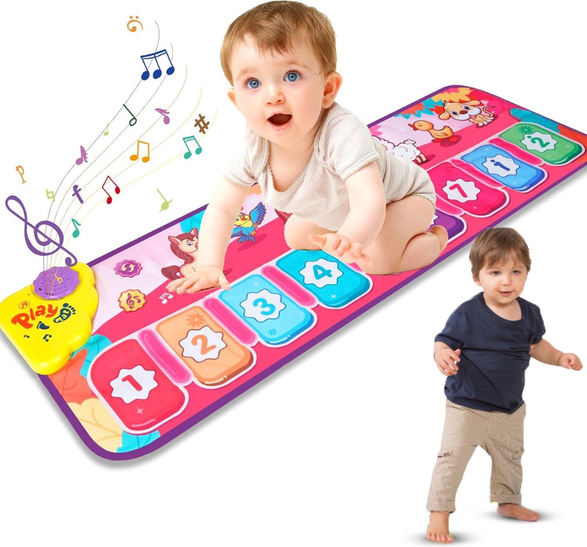 White-Label® Dansmat voor Meisjes - Muziekmat - Kinderspeelgoed 2 Jaar - Multicolor