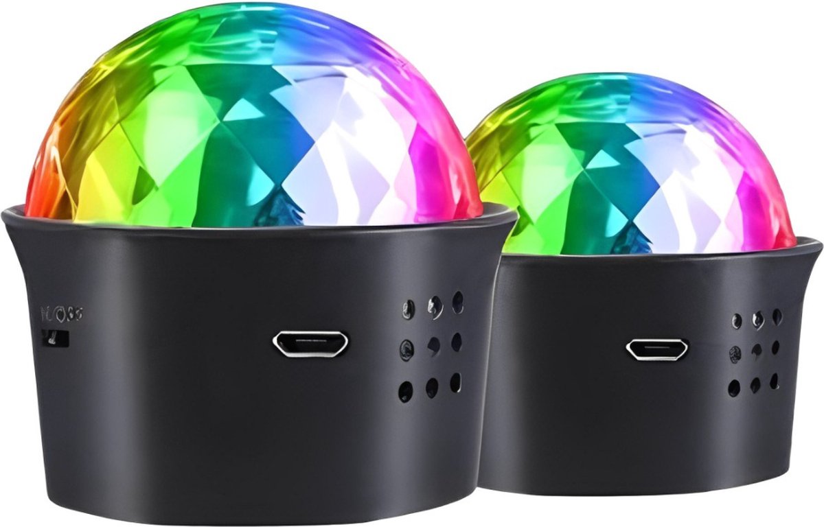 White-Label® Discolamp Kinderen - Discobal - Feestverlichting met Afstandsbediening - Zwart