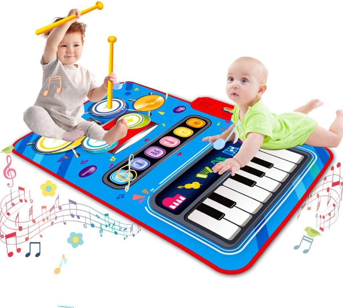 White-label® Dansmat voor Meisjes - Muziekmat - Kinderspeelgoed 2 Jaar - Blauw